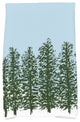 Hidden Forrest, Floral Print Hand Towel, Green , 18 x 30"