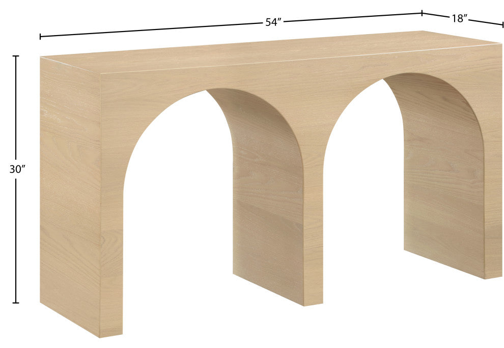 June Black Oak Console Table, Oak, 54" W X 18" D X 30" H