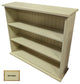 3 Shelf Bookcase, Solid Wood Bookshelf, Old Cream