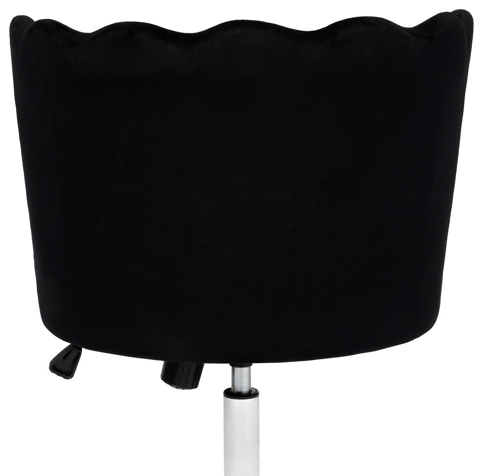 Alana Vanity Chair With 360 Degrees Swivel, Black