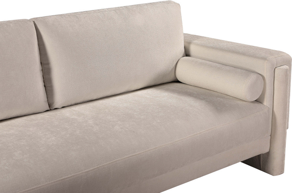 Madeline Chenille Fabric Upholstered Chair, Beige, Sofa