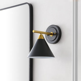 Safavieh Wyanet 8" Wall Sconce, Black/Brass