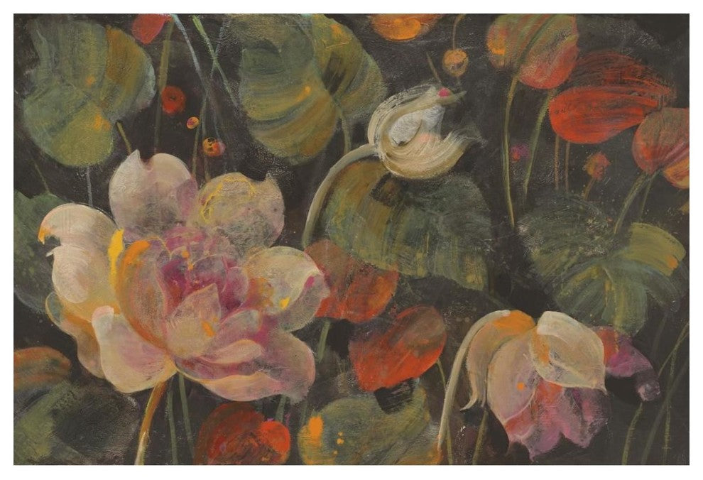 "Night Garden v2" Digital Paper Print by Albena Hristova, 50"x34"