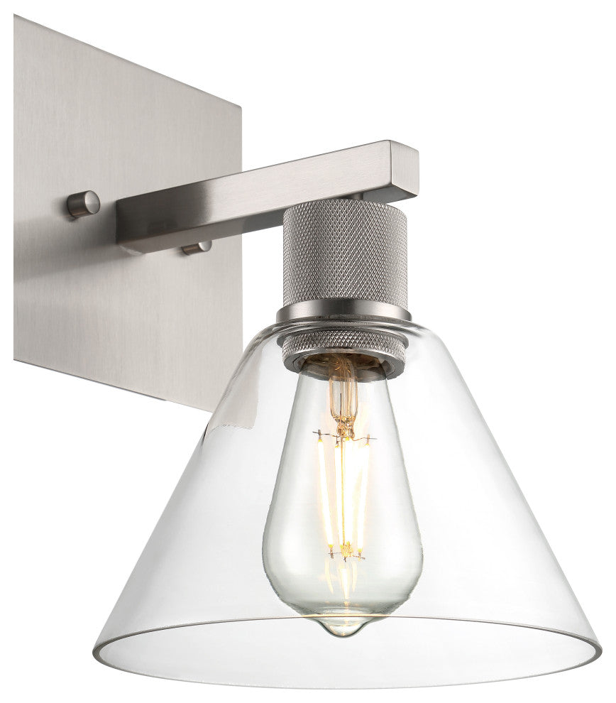 Access Lighting 63143LEDDLP/CLR Port Nine 12" Tall LED Wall - Brushed Steel