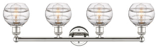 Edison-Rochester 4-Light 33" Bath Vanity Light, Polished Nickel, Clear