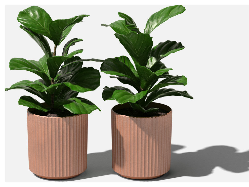 Veradek Demi Series Planter, Terracotta, 12", 2 Pack