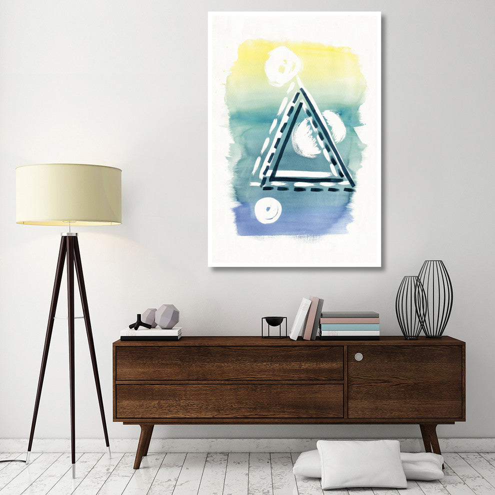 "Offset Shapes Triangle" Digital Paper Print by Elyse DeNeige, 42"x62"