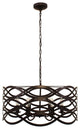 Chloe Lighting Transitional 6 Light Oil Rubbed Bronze Ceiling Pendant, 24"