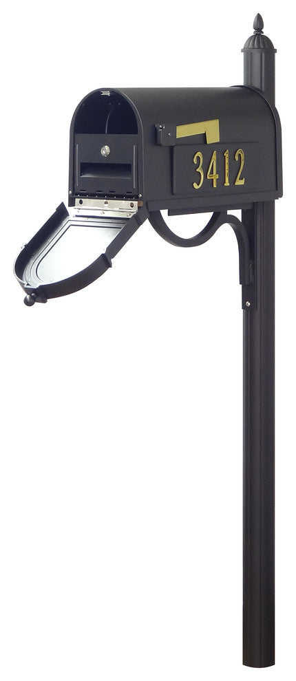 Berkshire Curbside Mailbox With Locking Insert and Richland Mailbox Post