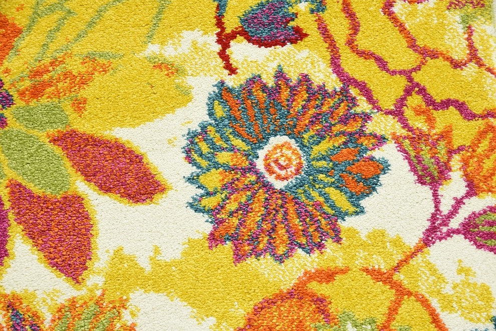 Unique Loom Ivory Lyon Kennedy 2'' 0 x 6'' 0 Runner Rug
