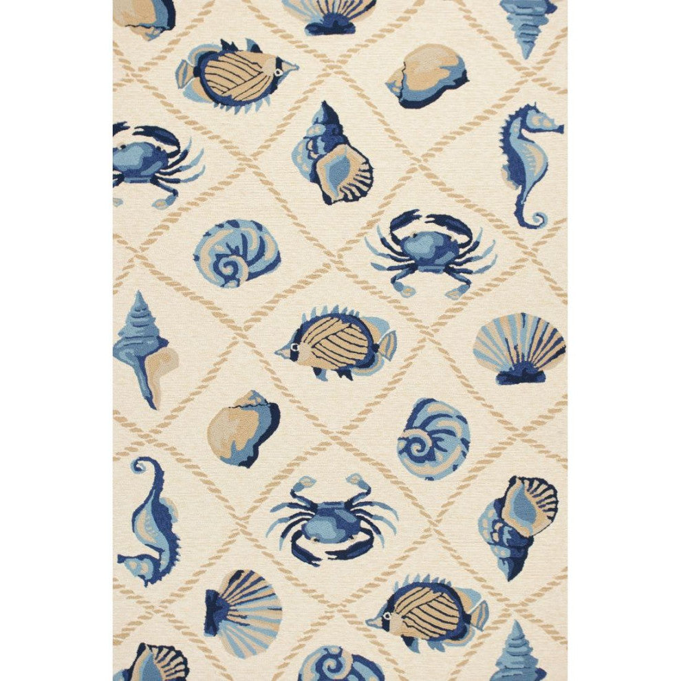 KAS Harbor 4217 Sand Seaside Area Rug, 3'x5'