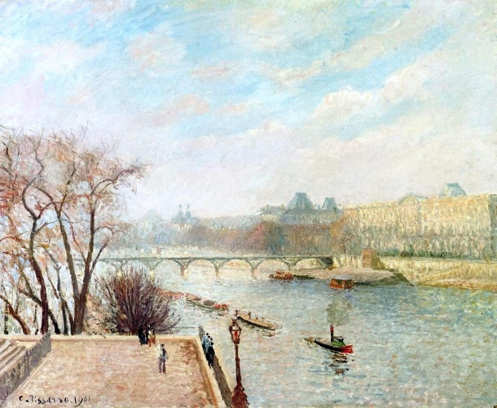 Camille Pissarro The Louvre Winter Sunlight Morning 2nd Version Wall Decal
