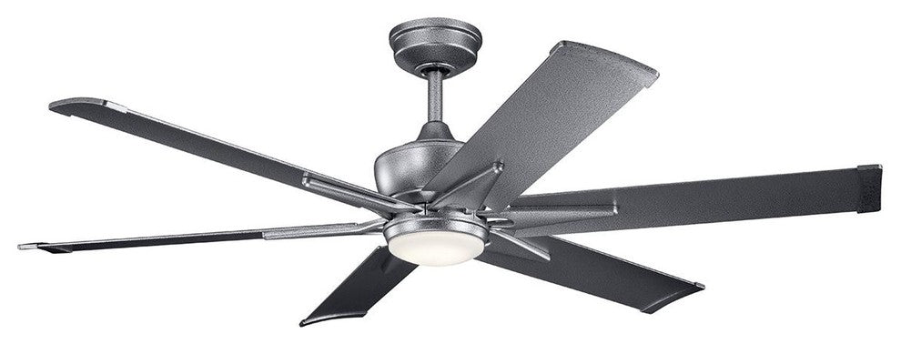 60" Szeplo II LED Fan, Weathered Steel Powder Coat