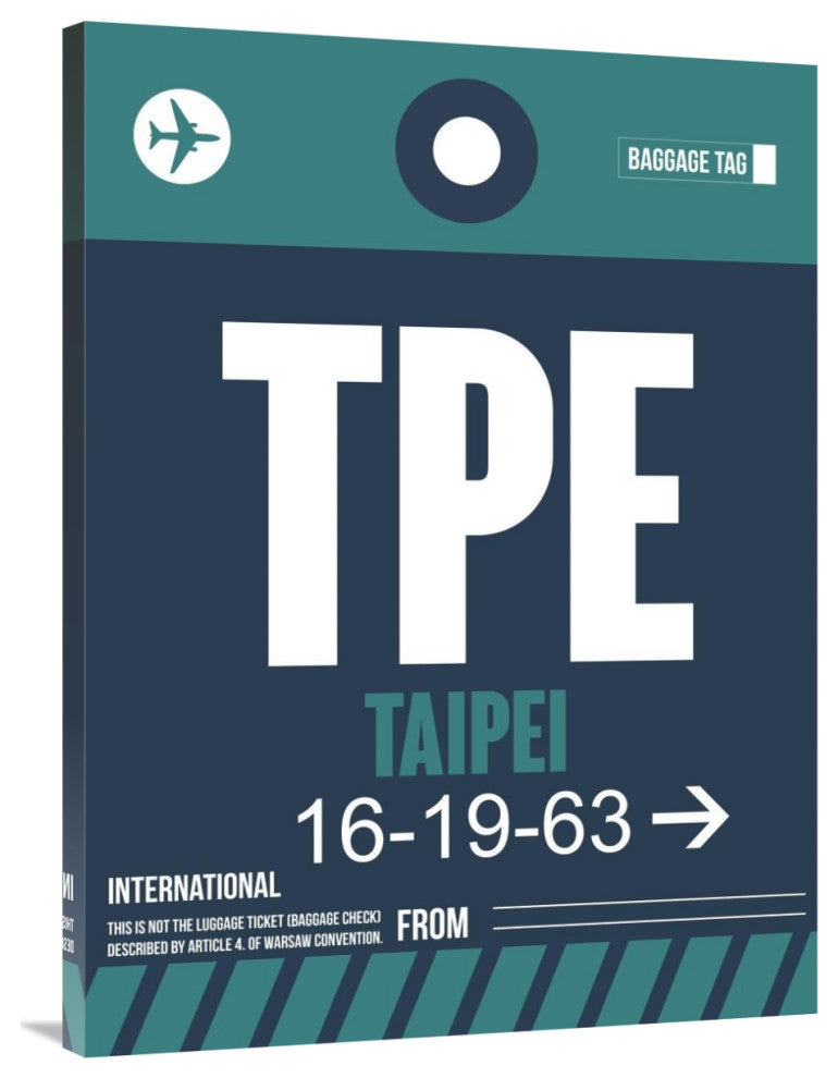 "TPE Taipei Luggage Tag 1" Fine Art Print