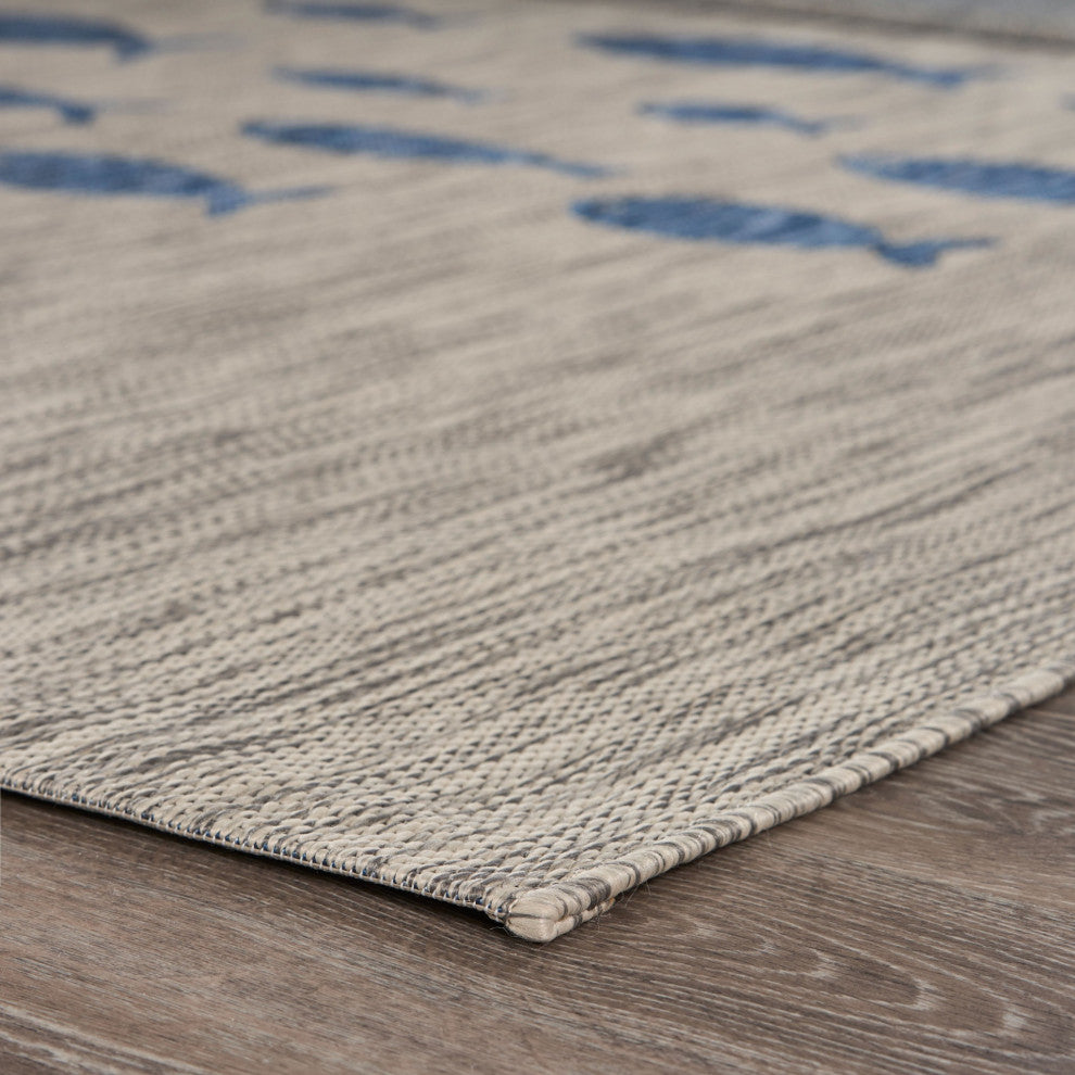5' X 7' Gray Indoor Outdoor Area Rug