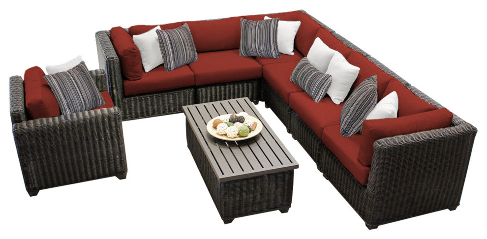 Venice 8 Piece Outdoor Wicker Patio Furniture Set 08b