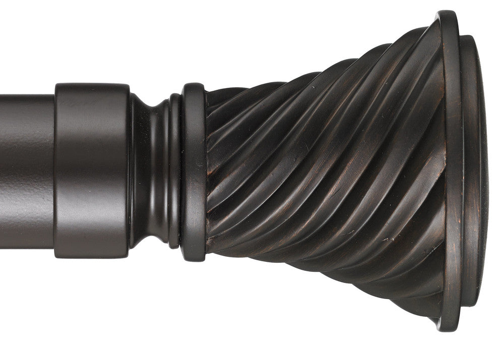 Deco-Traverse Rod 2 With Elfin Finial, Maroon, 108