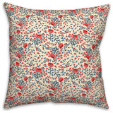 Patriotic Florals 20 x 20 Spun Poly Pillow