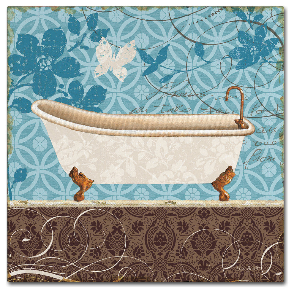 ''Eco Motif Bath I'' Canvas Art by Lisa Audit