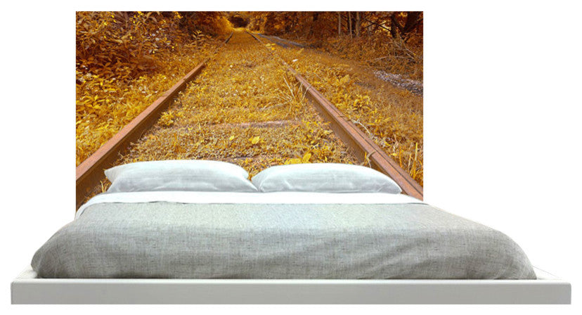 "Railway Track Autumn" Headboard