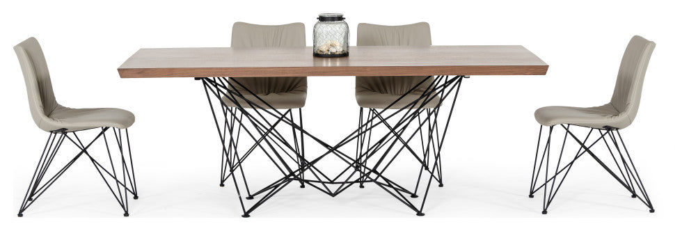Modrest Naomi Modern Walnut Dining Table
