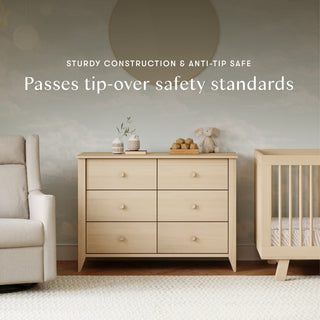 Sprout 6-Drawer Double Dresser, Washed Natural