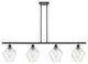 Innovations 516-4I-BK-G654-8 4-Light Island Light, Matte Black