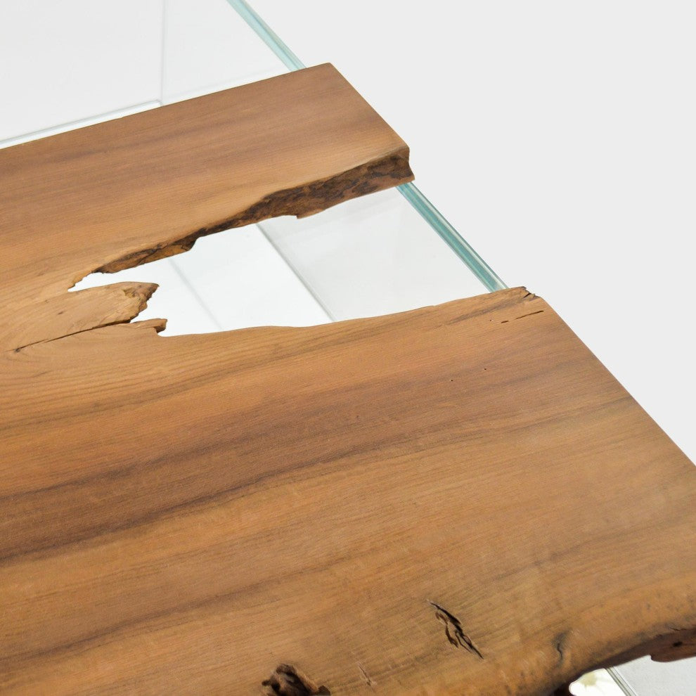 Canela Glass Box Coffee Table,  01