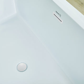 Freestanding Acrylic Bathtub, Pure White, S, 59"