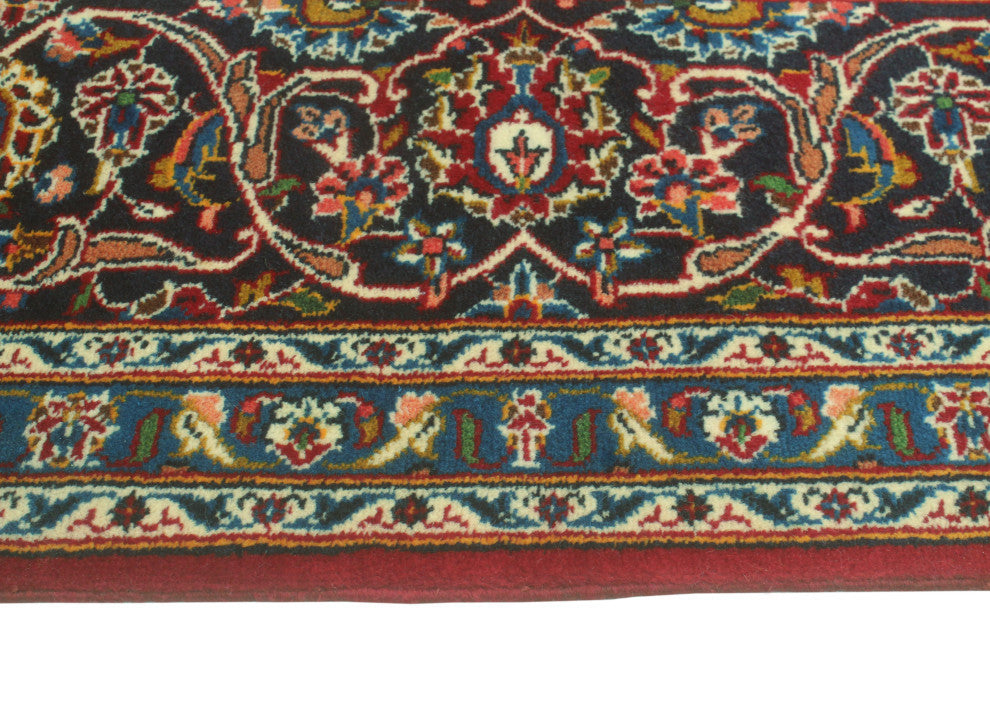 Fine Vintage Distressed Dilek Red/Navy Rug, 8'2 x 11'1