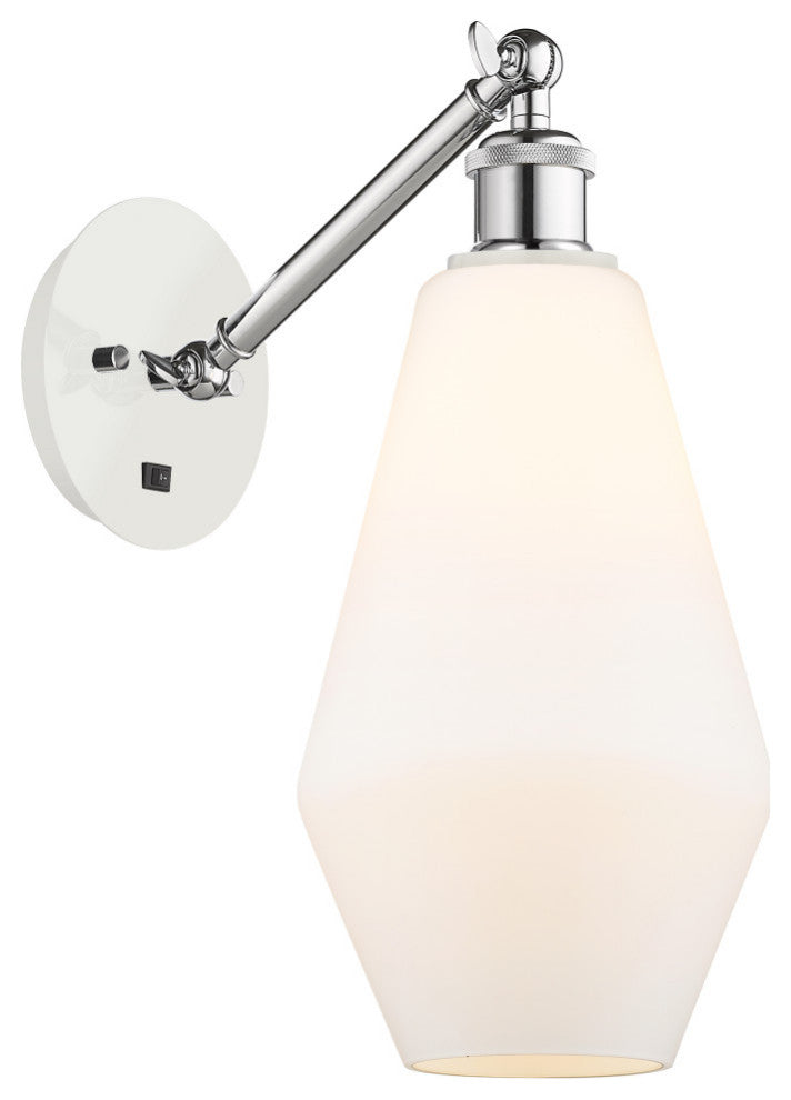 Innovations 317-1W-WPC-G651-7-LED 1-Light Sconce, White and Polished Chrome