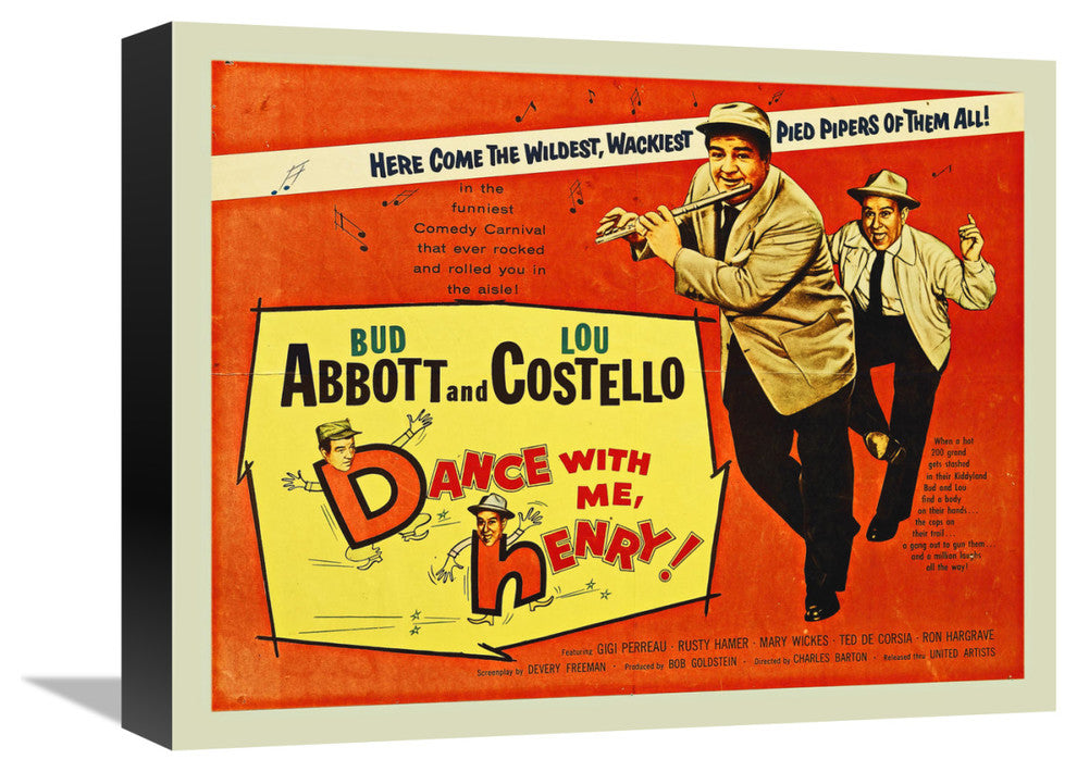 "Abbott & Costello - Dance With Me Henry" Canvas Giclee, 16"x13"