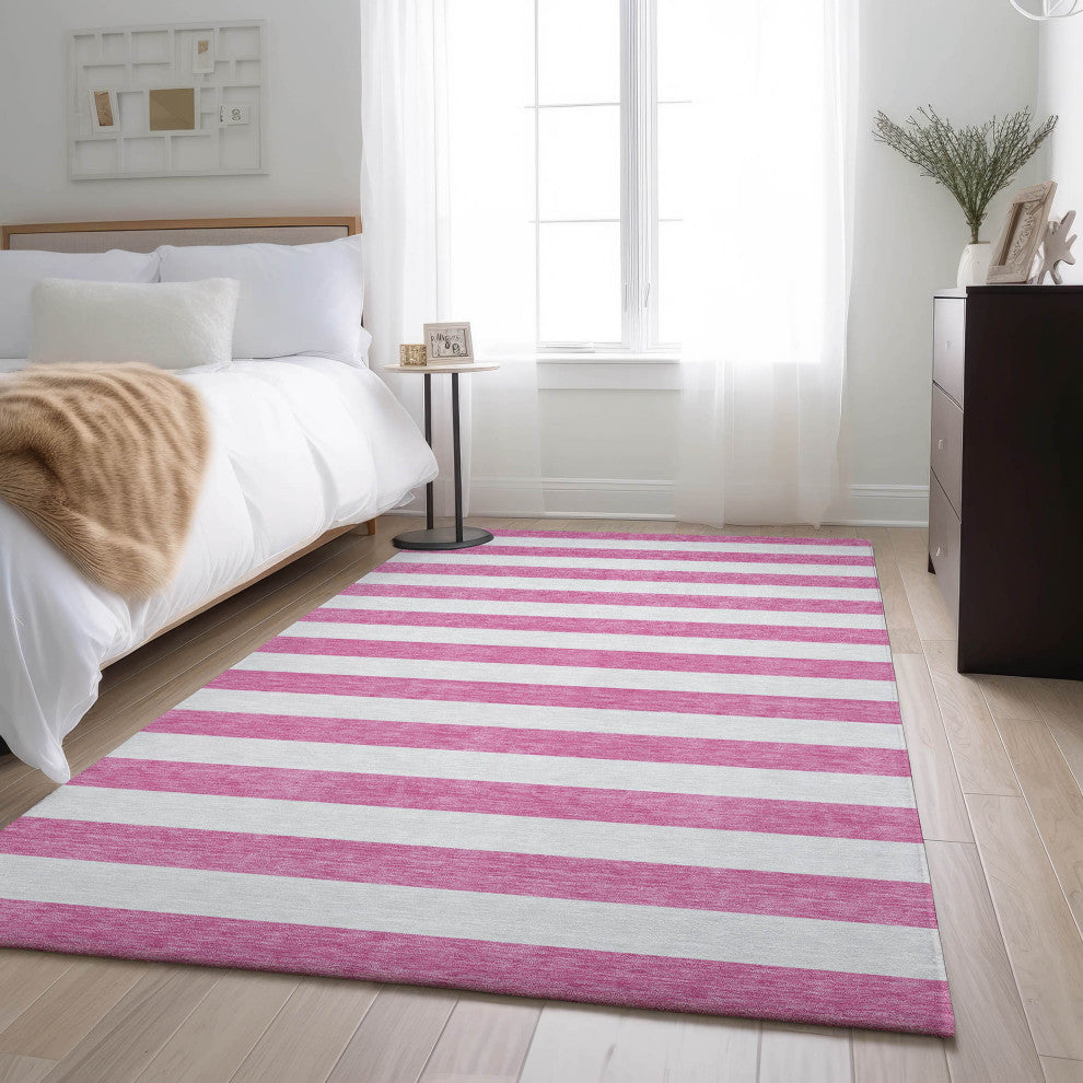 Premium Machine Washable Mayfield AMF528 Pink 5' x 7'6" Rug