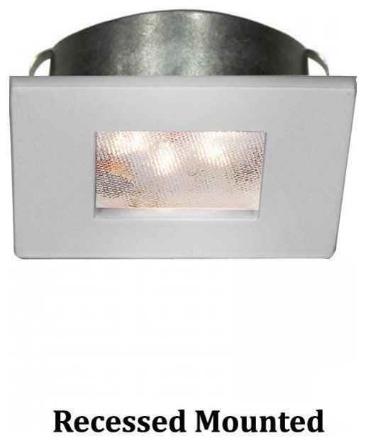 WAC Lighting LED Button Light, Brushed Nickel, Square, 2700k Warm White