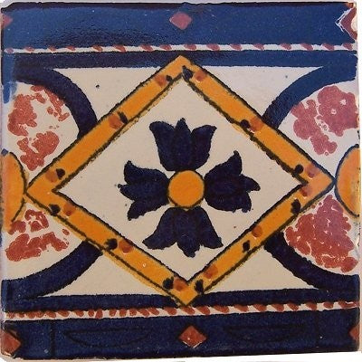 4.2x4.2 9 pcs Diamond Talavera Mexican Tile