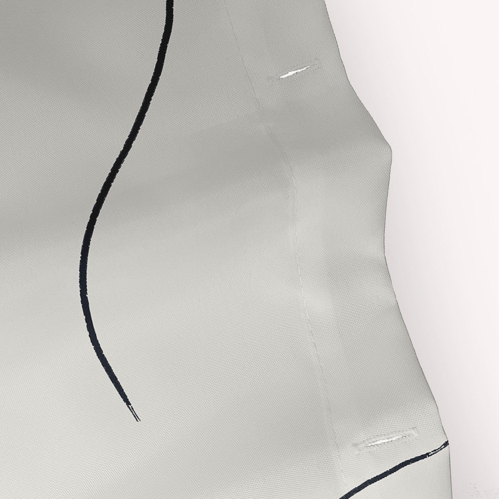 Gus White 70" w x 73" h Shower Curtain