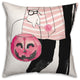 Pink Trick Or Treater 18x18 Throw Pillow