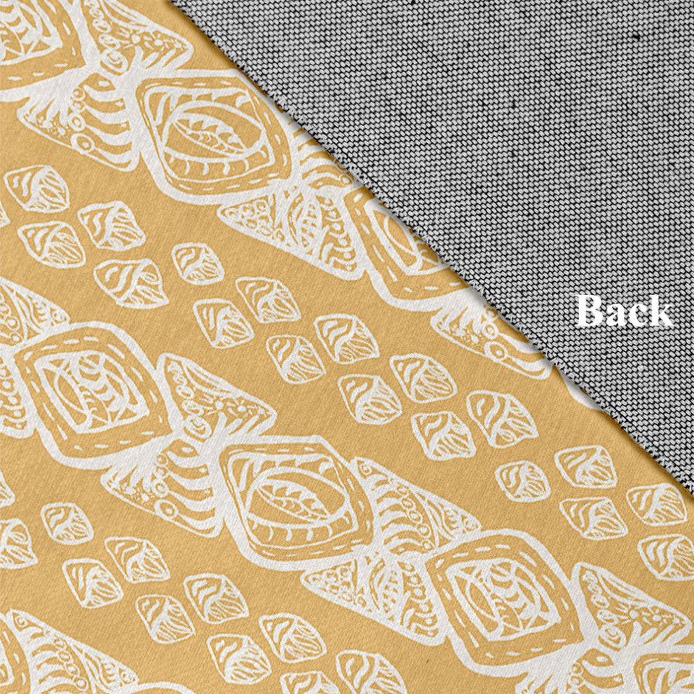 Tribal Geo Rug, Yellow, 2'x3'