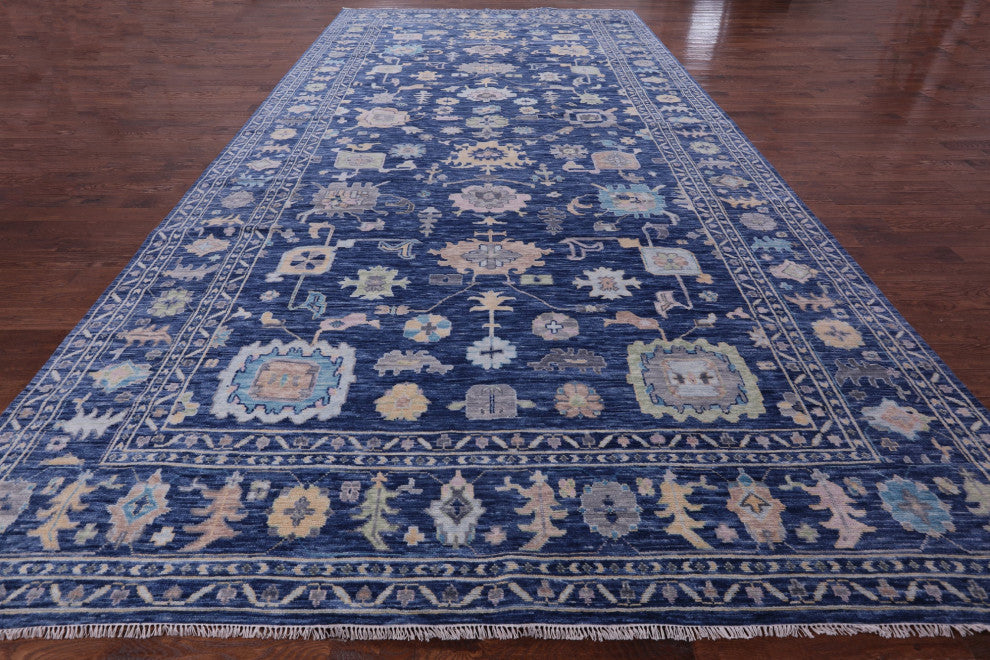 Turkish Oushak Handmade Wool Rug 10' 0" X 20' 1" - Q13395