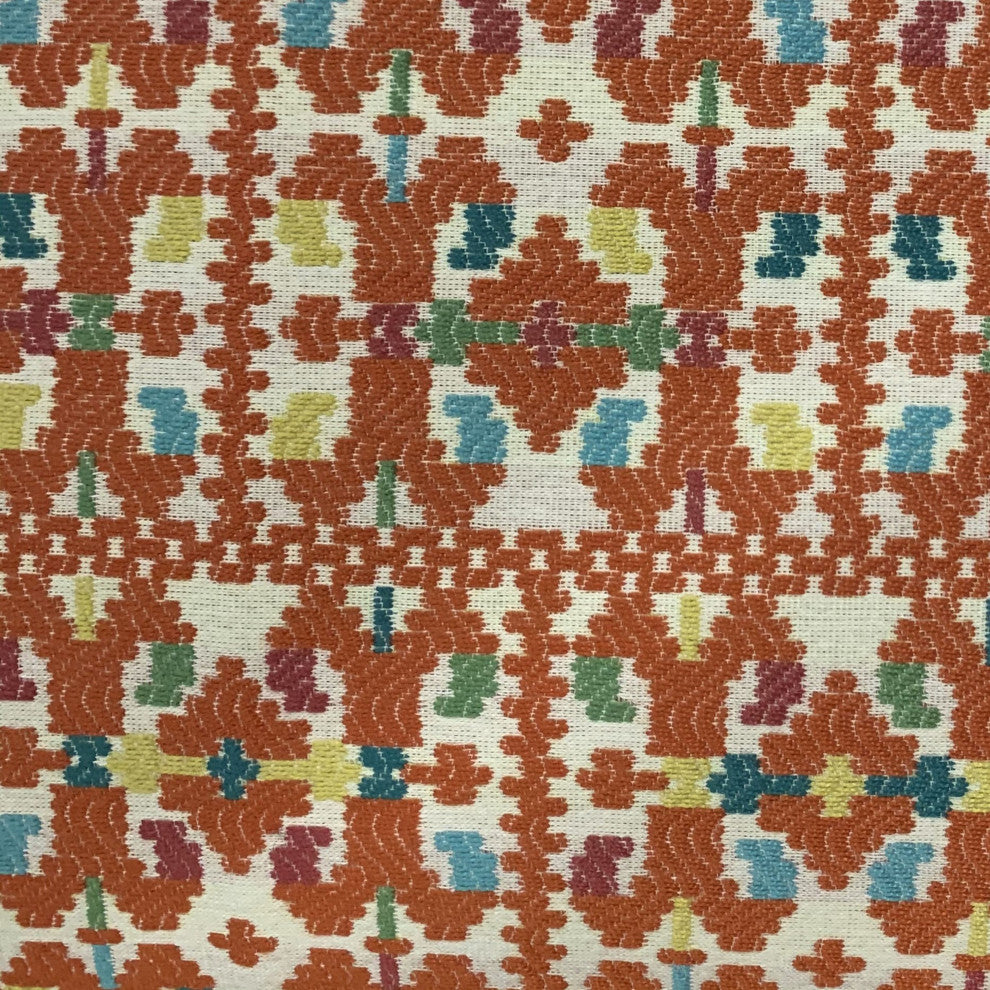 Plutus Multi-Color Morocco Damask Luxury Throw Pillow, 20"x36"