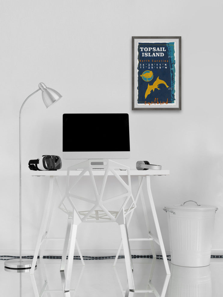 "Surfbird" Framed Painting Print, 24x36