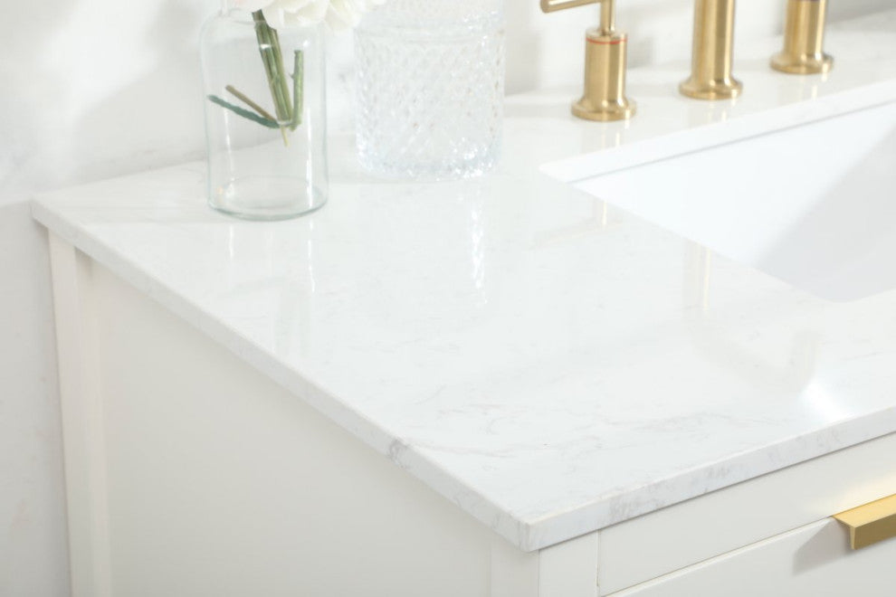 Louie 42" Single Bathroom Vanity, White
