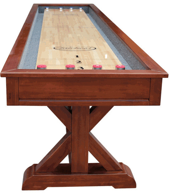 Brazos River Pro-Style Shuffleboard Table by Playcraft, Chestnut, 12'