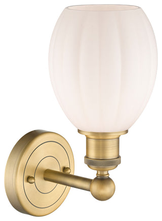 Edison Eaton 1-Light 6" Sconce, Brushed Brass Finish, Matte White Shade