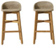 Beeson Outdoor Wicker and Acacia Wood 30" Barstools, Set of 2
