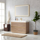 Huesca Bath Vanity, Integrated Sink Top, North American Oak, 48", With Mirror