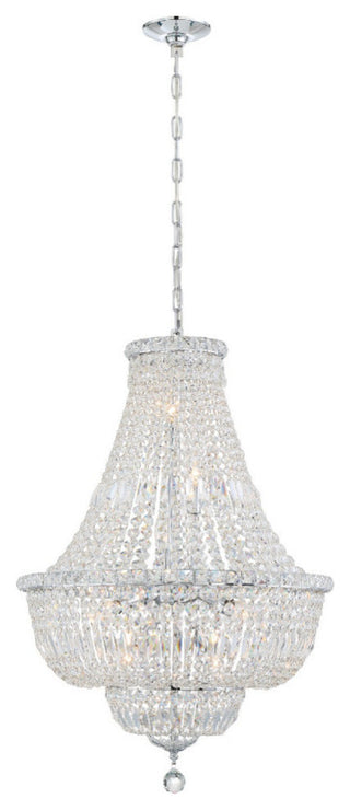 Crystorama ROS-A1009-CH-CL-MWP, 9-Light Chandelier, Polished Chrome