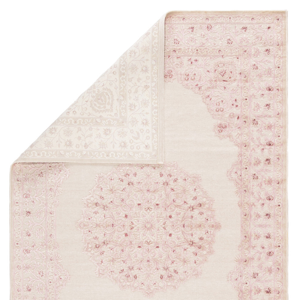 Jaipur Living Malo Medallion Pink/White Area Rug, 8'10"x11'9"
