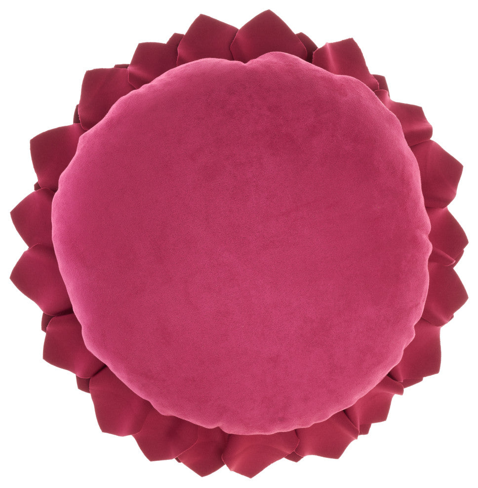Mina Victory L0374 Throw Pillow, Hot Pink, 14" x 14" Round