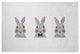 Bunny Triplets Easter Chenille Rug, Ocean Abyss Green, 2'x3'